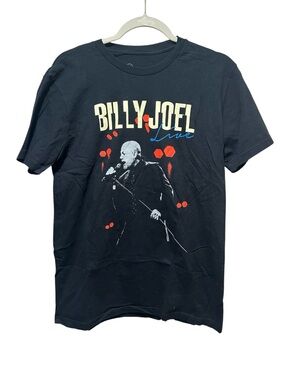 Billy Joel Live Black Graphic Short Sleeve Tee